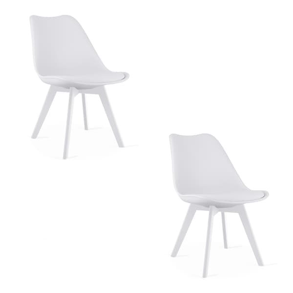 MARK stol - vit / vita ben x 2