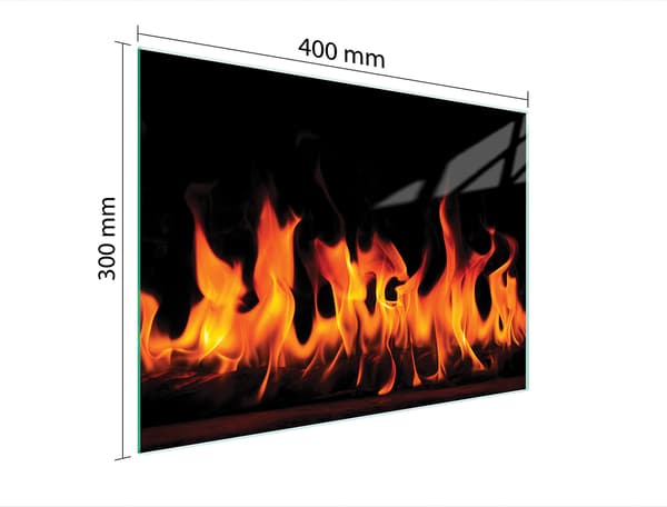 GLAS SKÆREBRÆT 40x30 FIRE