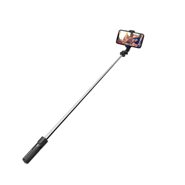 Selfie-stick med stativ til billeder Bluetooth op til 72cm - sort