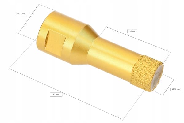 Diamantbor til stentøj M14 16mm