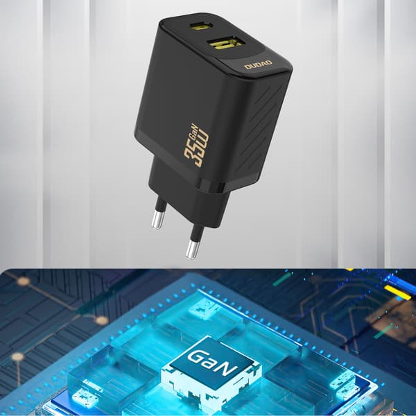A27 MaxC USB-C USB-A GaN 35W Vægoplader - Sort