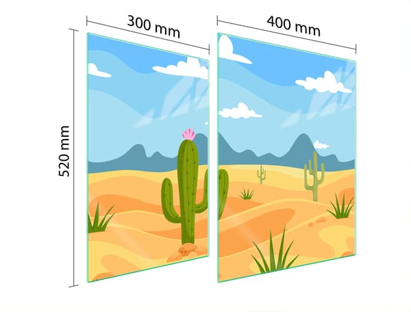 LASINEN SUOJALEVY LIEDELLE 70x52 CACTUS