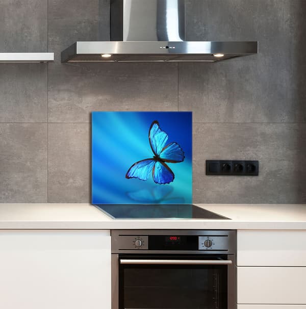 GLASPANEL TIL KØKKEN 65x60 Butterfly