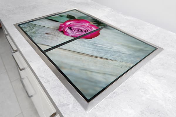 GLASBESKYTTELSESPLADE 75x52 ROSE