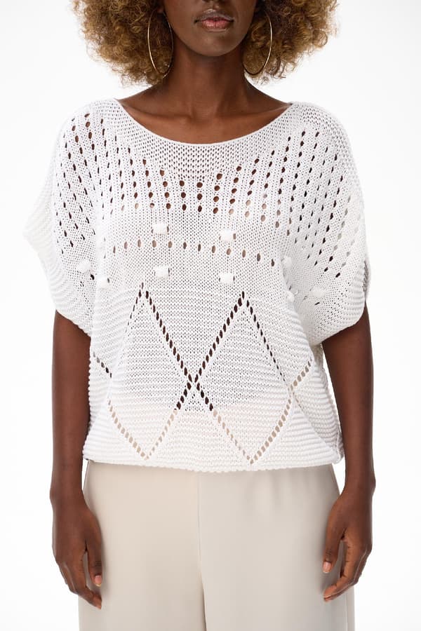 Damebluse Haks Ecru 36/38