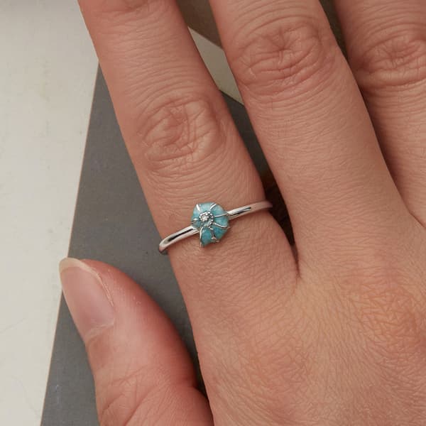 Silverring Justerbar Snäckskalring 925 Silver Trusky