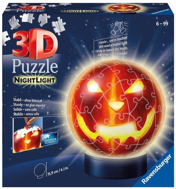 3D-pussel 72 Pumpa som lyser i mörkret