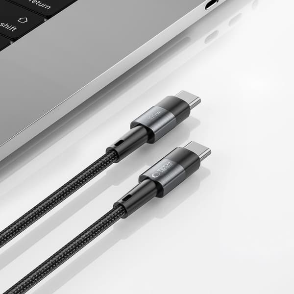 USB-C PD 100W 5A 3m Kaapeli - Harmaa
