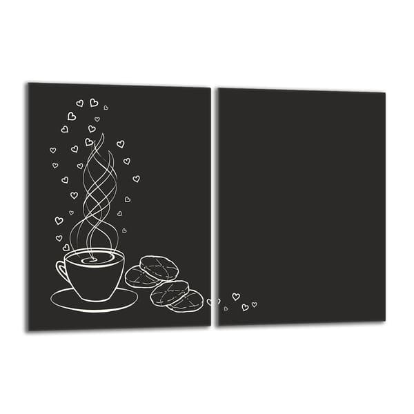 Lasinen suojalevy liedelle 2x40x52 Coffee