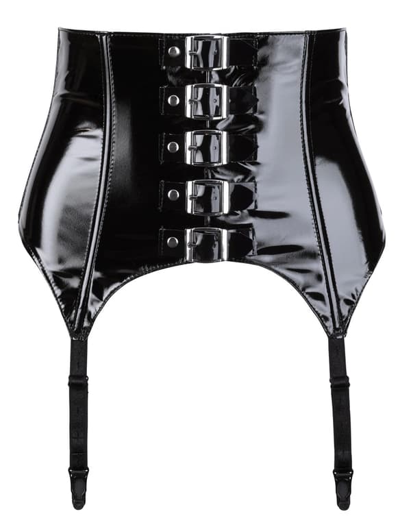 Black Level Sort Vinyl Strømpeholder 2XL