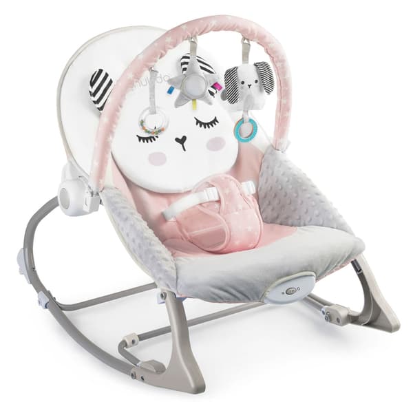 Nukido gungsäng med vibration - rosa