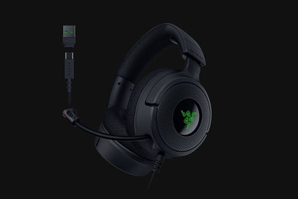 Razer Kraken V4 X Kablet Gaming Headset, Sort