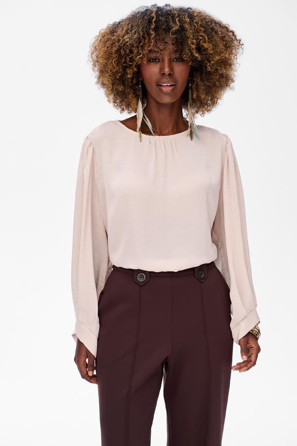 Chic Lys Beige Damebluse Chic Lys Beige Damebluse 44