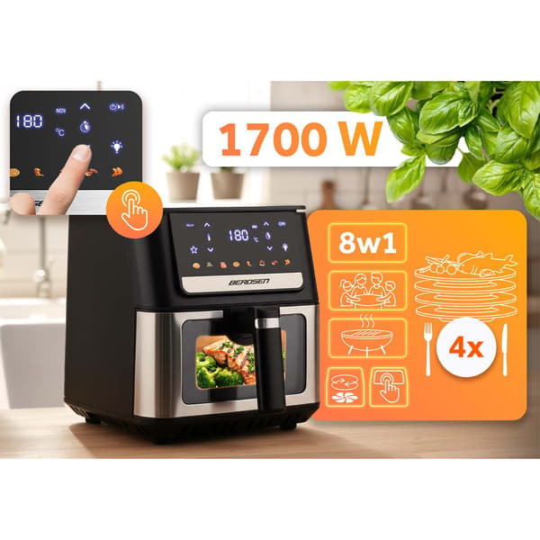 Airfryer 6,5l Berdsen 1700W BD-655 sort