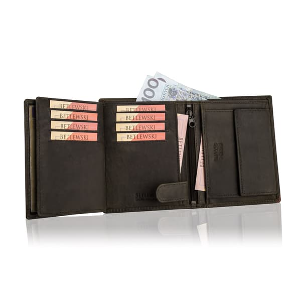 BPM-HT-62 BRUN PRIME herrplånbok + CERTIFIKAT