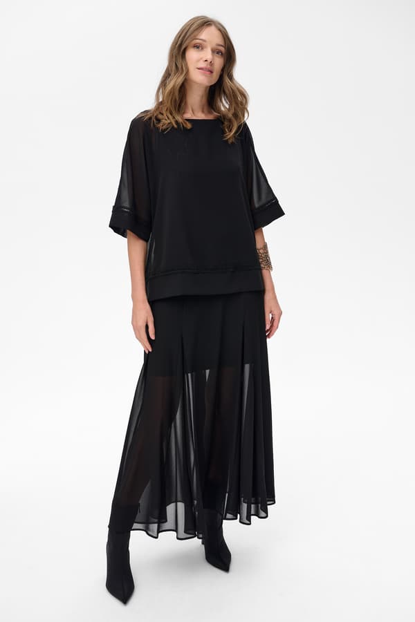 Pola Sort Damebluse 40/42