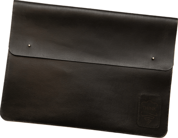 Sort håndlavet MacBook 13" etui med klap