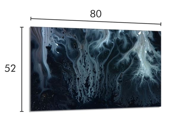 Skyddsplatta för spis i glas 80x52 marmor