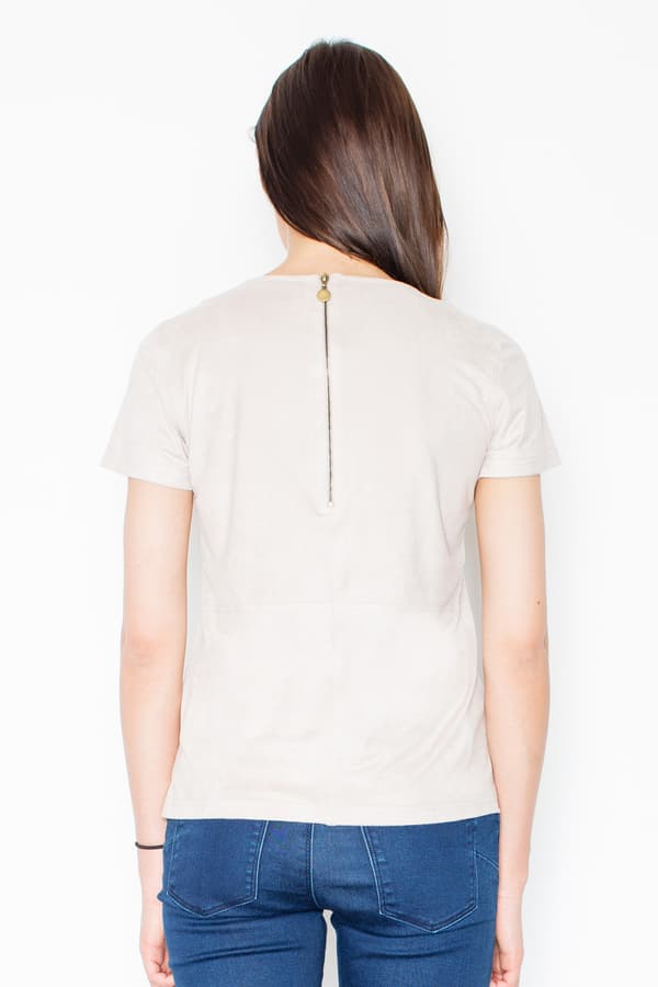 Enkel beige mockablus størrelse XL