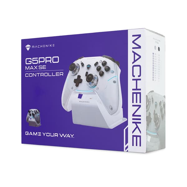 G5Pro Max Trådløs Gaming Controller med Ladestation - Hvid