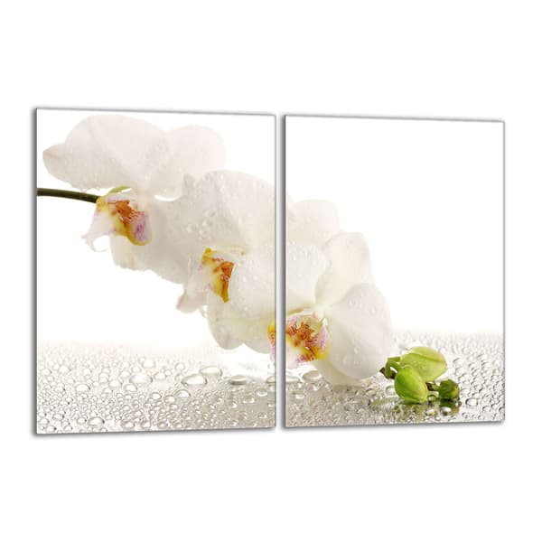 Lasinen suojalevy liedelle 2x40x52 Orchidea