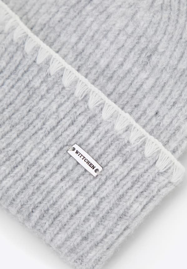 Wittchen Damehat med Dekorativ Kant, Grå Polyester