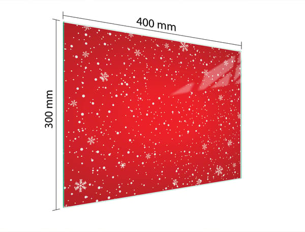 GLAS SKÄRBRÄDA 40x30 RÖD