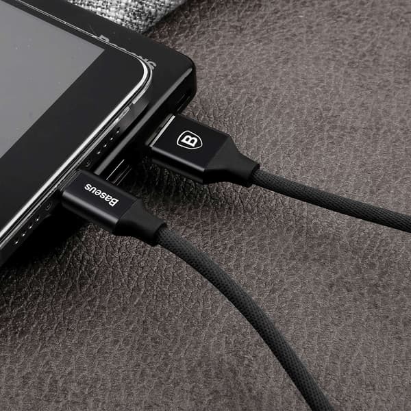 Yiven 1,5m USB-A - MicroUSB-kabel - Sort
