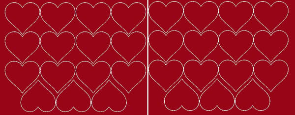 Valentinsdag hjerteklistermærker 6 cm 30 stk mørkerøde matte