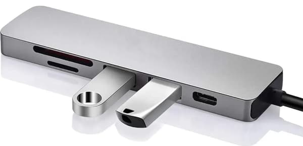 HUB USB-C Adapter HDMI 4K USB 3.0 SD FT PD Strømlevering 60W