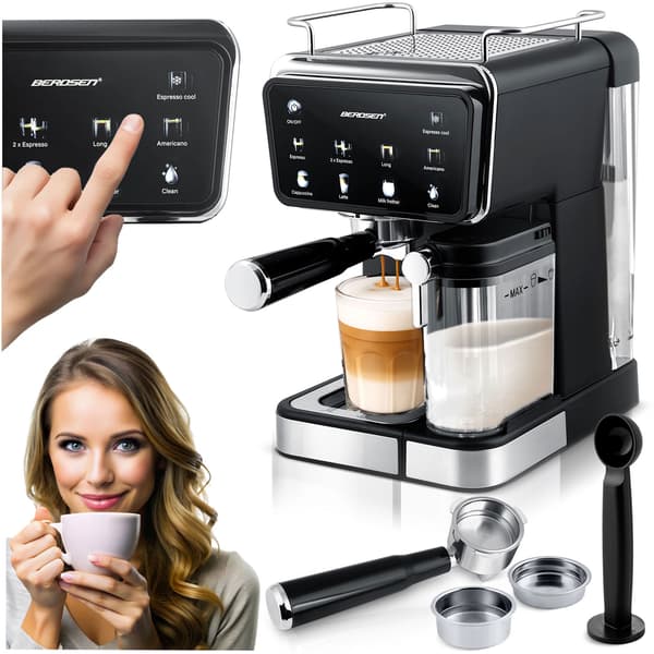 Berdsen BD-773 sort 20 bar mælkeskummer kaffemaskine