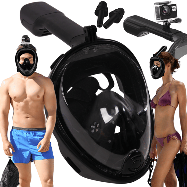 Helansiktsmaske til snorkling