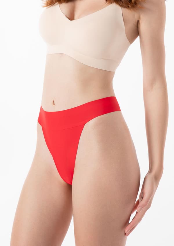 Julimex Scarlet String Maxi röd spets damstringtrosa med hög midja