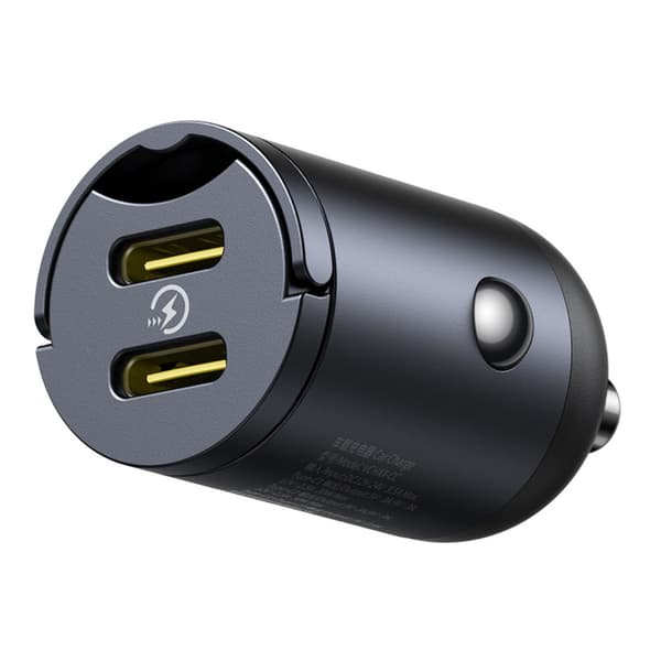 Autolaturi 2xUSB-C 30W - musta