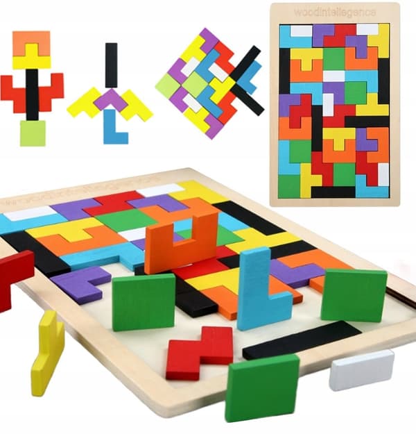 Puinen Tetris-palapeli