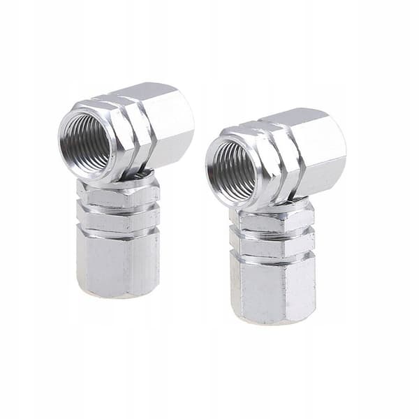 Sølvventilnødder i aluminium 4 stk