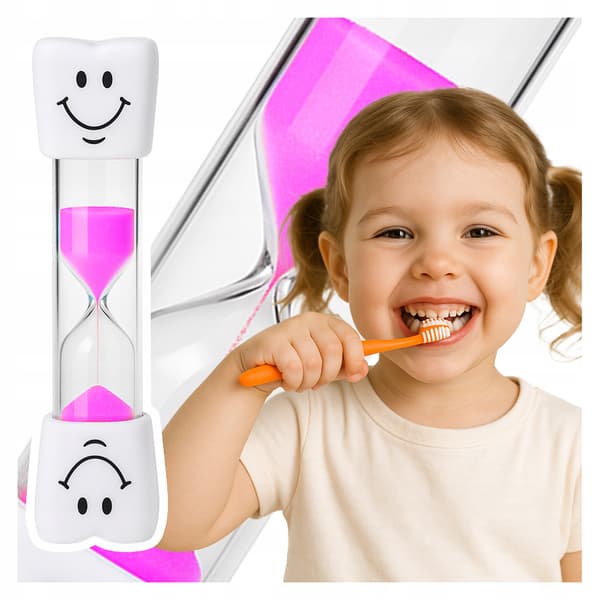 PRECISE TOOTH Timglastimer för tandborstning för barn ROSA
