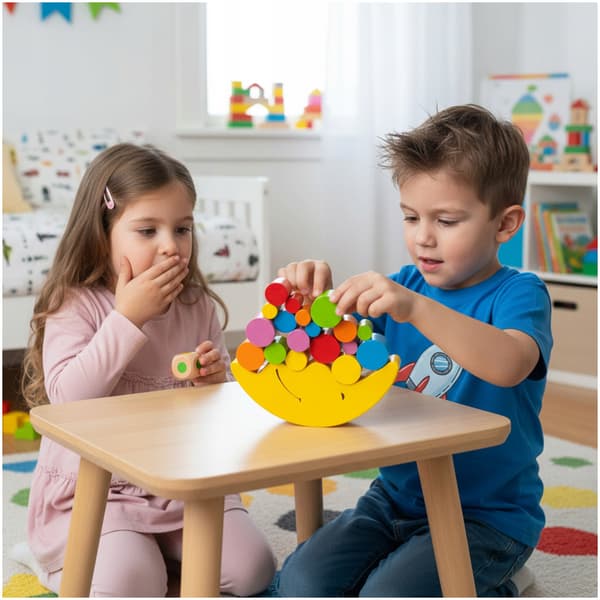 MOON MONTESSORI träbalansblock pusselspel