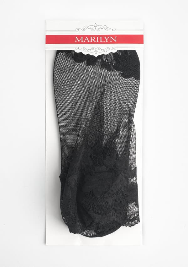 Damesokker lavet af elegant transparent mesh, sorte E21 Marilyn FOOT SOCKS KVINDE E21 sort 38/41
