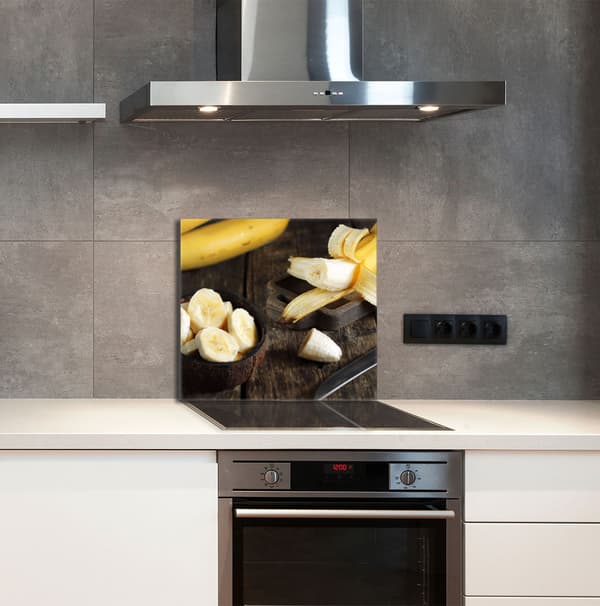 GLASPANEL TIL KØKKEN 65x60 Banan