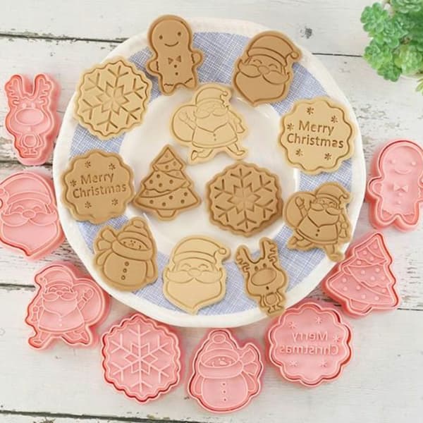 JULKAKSFORMARE PEPPARKAKSFORMARE MÖNSTER SET OM 8