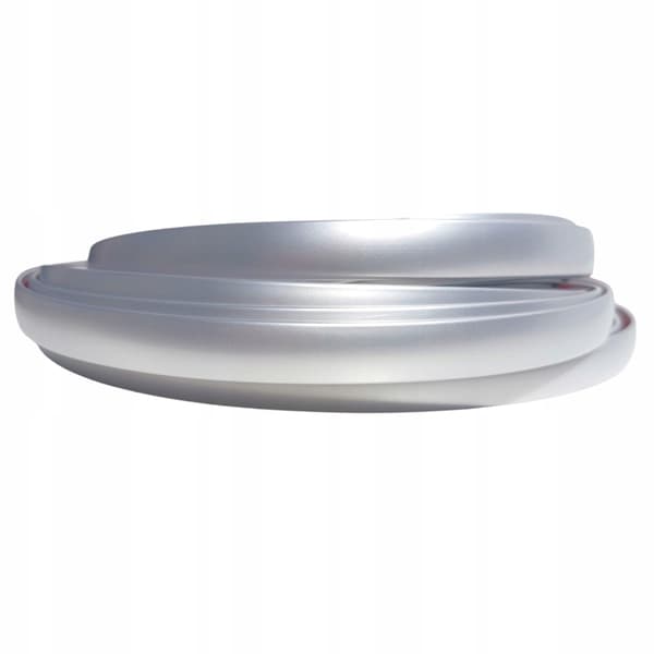 Dekorationslist silver matt krom 30mm satin elastisk självhäftande