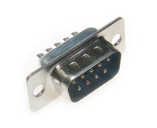 9-benet RS232 D-SUB-stik med hus