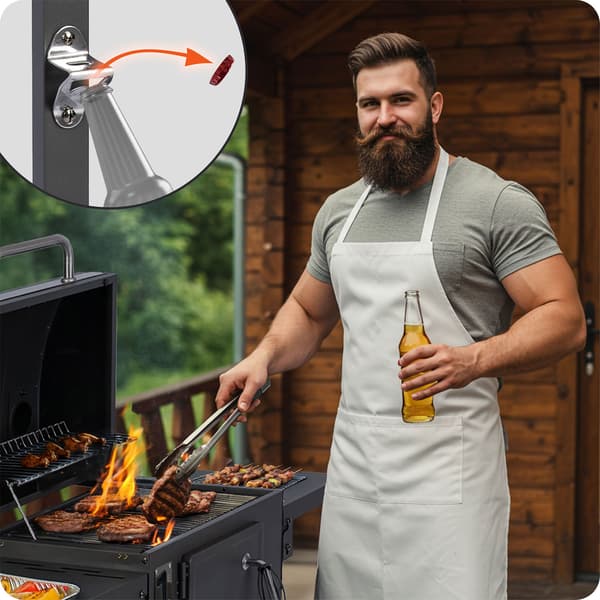 Berdsen BD-892 svart kolgrill med lock