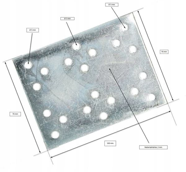 Suora liitos 100x76 K - 25 kpl.