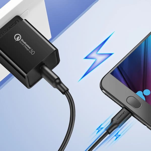 Micro USB - USB-A -kaapeli 0,5 m - musta