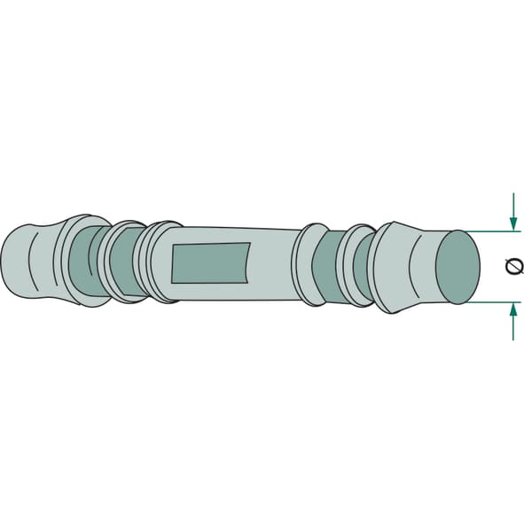 Lige dobbeltsidet forbindelse 12 mm 16 bar PVC drypledning 0440239