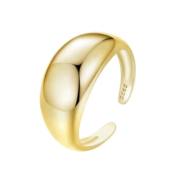 Guldring Justerbar Minimalistisk Ring Silver 925 Trusky