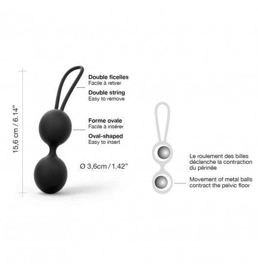Marc Dorcel Dual Balls Sorte Silikone Geisha Balls