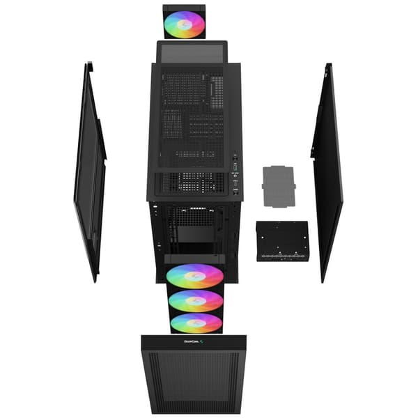 DeepCool CH560 ARGB digitalt sort kabinet